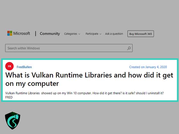 Vulkan Runtime Library query