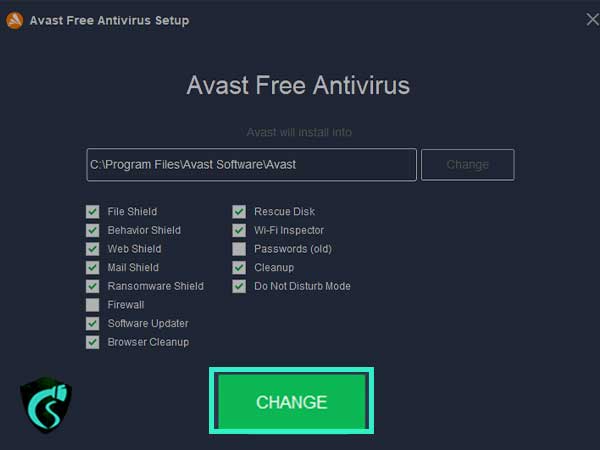 change tab for Avast