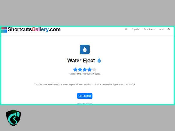 Water Eject Page.