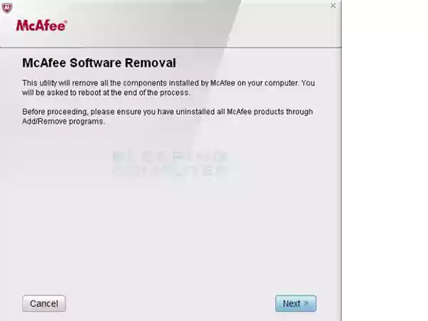 Steps to uninstall McAfee1