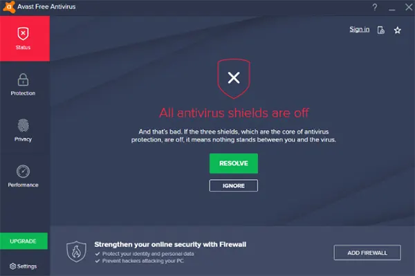 Check the Status of Avast