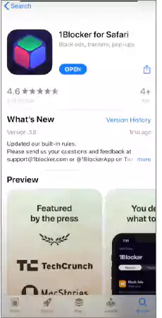 1Blocker on Apple App Store
