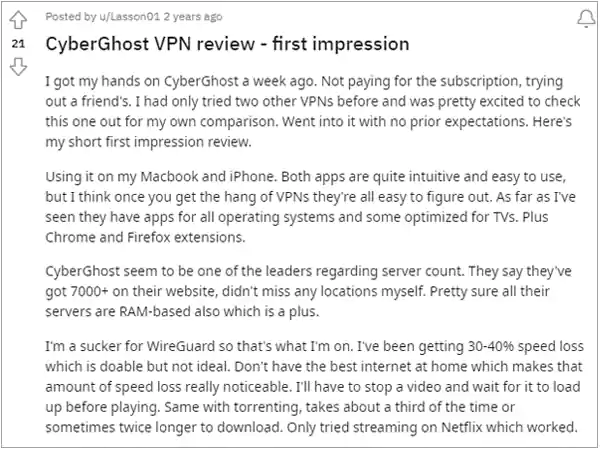 CyberGhost vpn