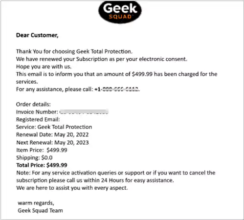 geek squad email scam