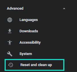 reset and cleaup