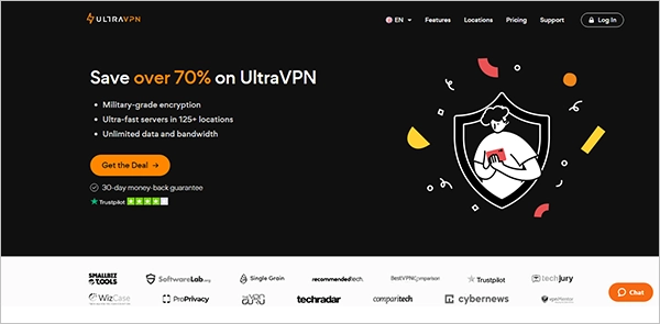 UltraVPN Homepage