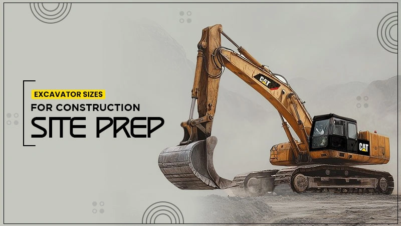 excavator sizes for construction site prep